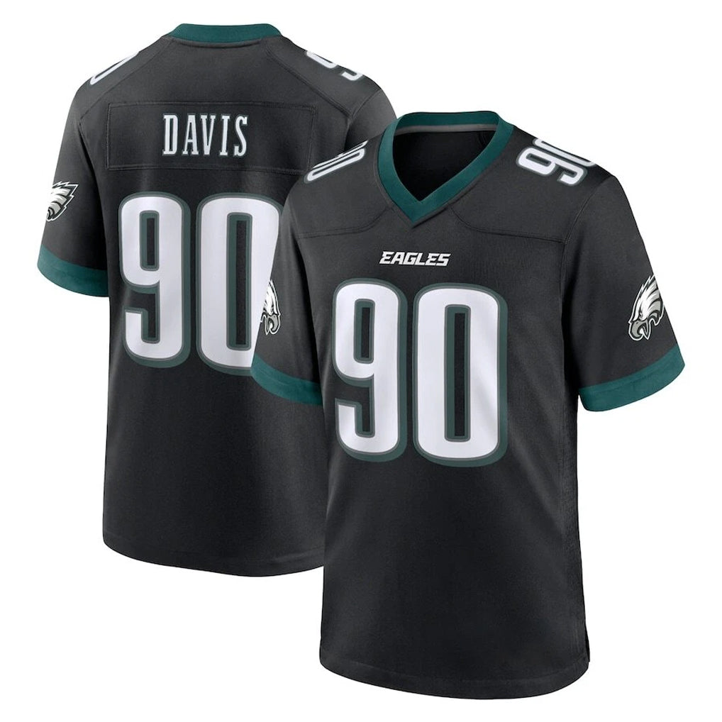 My Store P.Eagles #90 Jordan Davis Player Black Game Home Stitched Jerseys