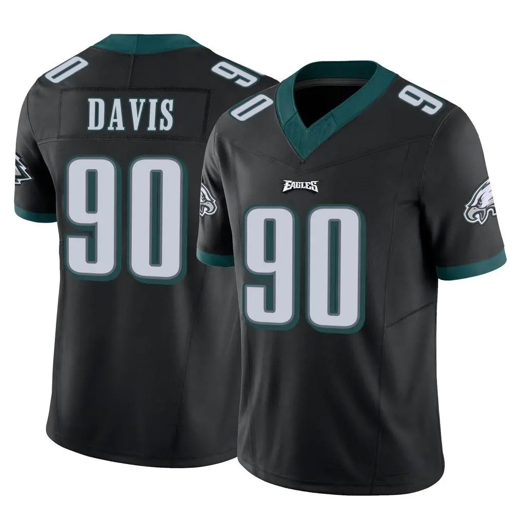 My Store P.Eagles #90 Jordan Davis Player Black Limited Vapor F.U.S.E. Home Game Stitched Jerseys