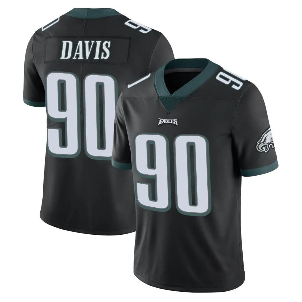 My Store P.Eagles #90 Jordan Davis Player Black Limited Vapor Untouchable Home Game Stitched Jerseys