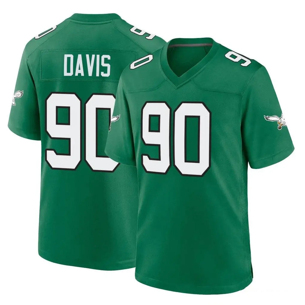 My Store P.Eagles #90 Jordan Davis Player Green Kelly Alternate Home Game Stitched Jerseys