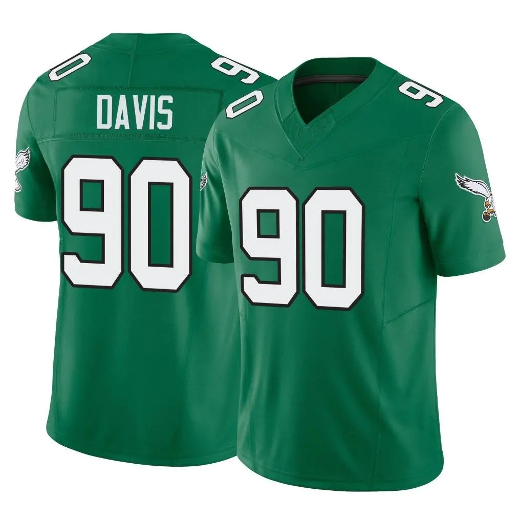 My Store P.Eagles #90 Jordan Davis Player Green Kelly Alternate Vapor F.U.S.E. Home Game Stitched Jerseys