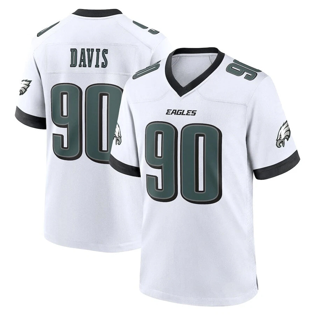 My Store P.Eagles #90 Jordan Davis Player White Game Home Stitched Jerseys