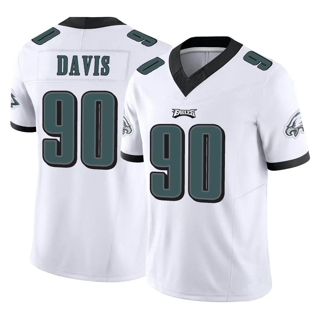 My Store P.Eagles #90 Jordan Davis Player White Limited Vapor F.U.S.E. Home Game Stitched Jerseys
