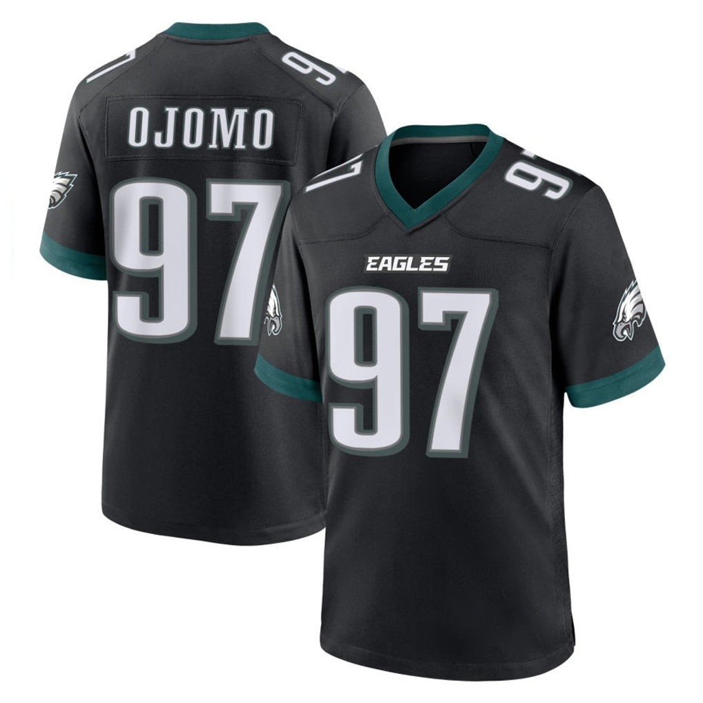 My Store P.Eagles #97 Moro Ojomo Player Black Game Home Stitched Jerseys