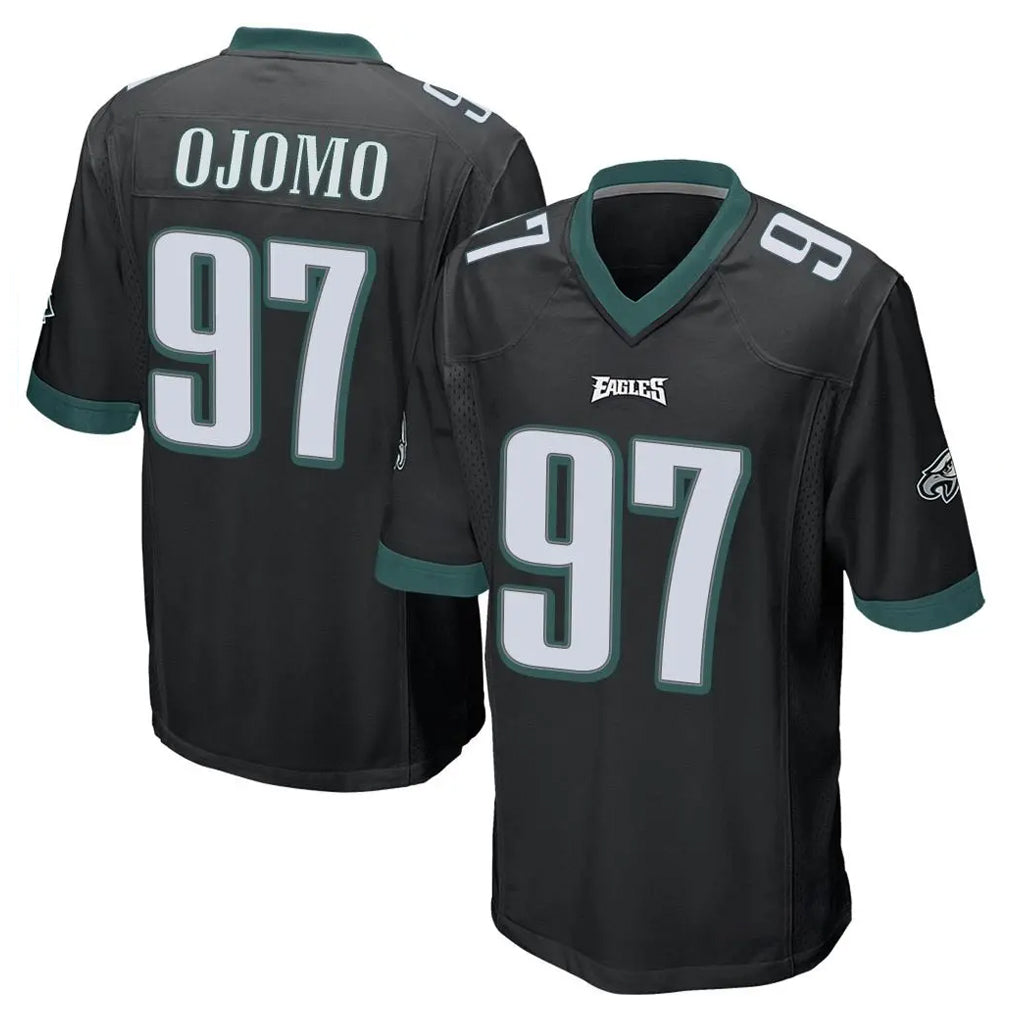 My Store P.Eagles #97 Moro Ojomo Player Black Home Game Stitched Jerseys