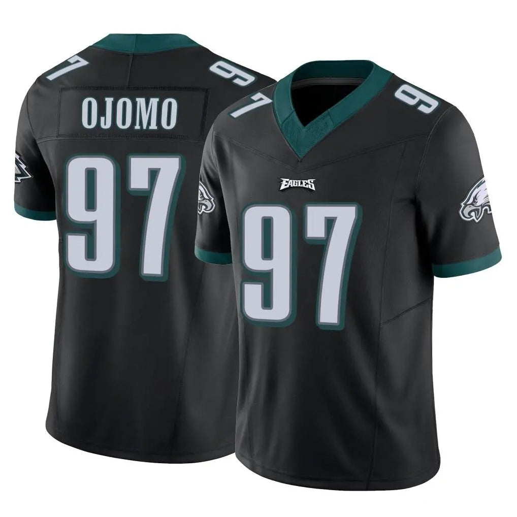 My StoreP.Eagles #97 Moro Ojomo Player Black Limited Vapor F.U.S.E. Home Game Stitched Jerseys