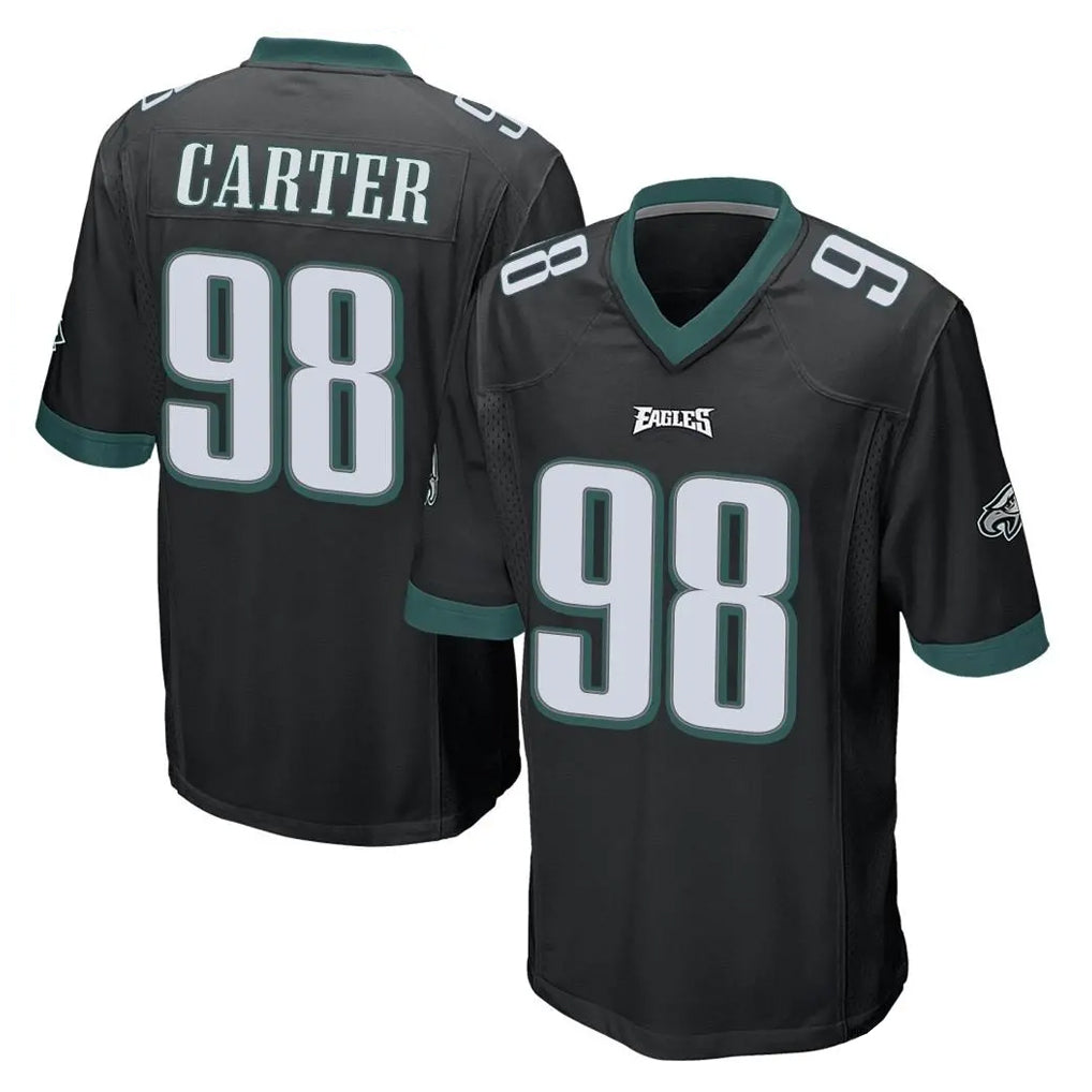 My Store P.Eagles #98 Jalen Carter Player Black Home Game Stitched Jerseys