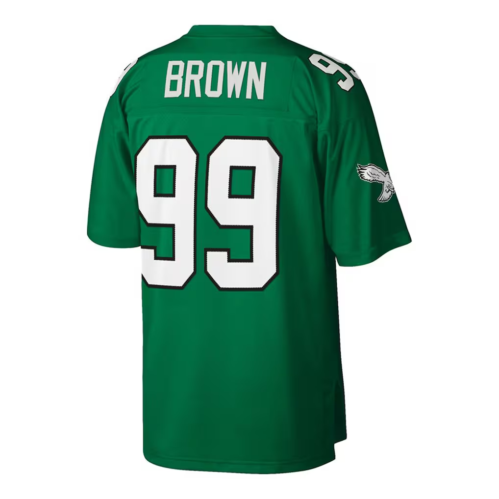 My Store P.Eagles #99 Jerome Brown Mitchell & Ness Kelly Green Big & Tall 1990 Retired Player Replica Puhic Stitched Jerseys