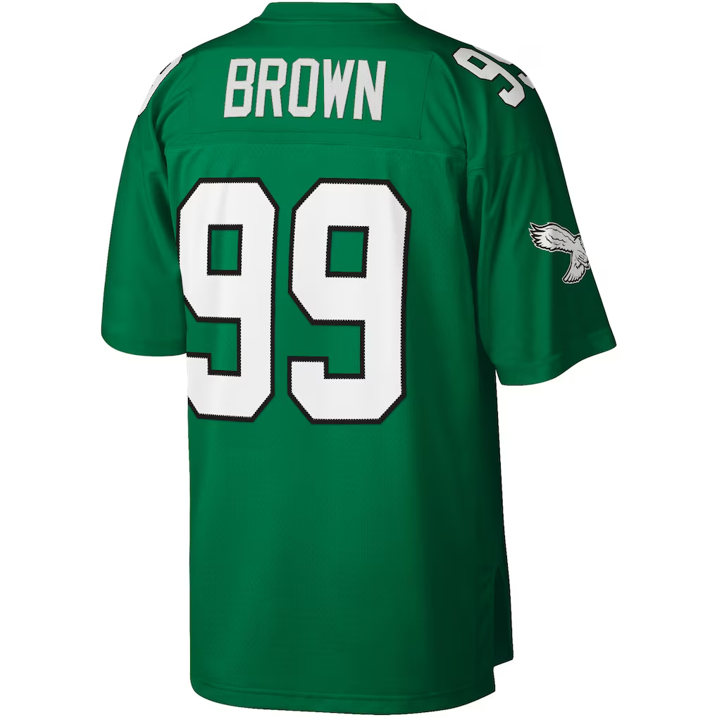 My Store P.Eagles #99 Jerome Brown Mitchell & Ness Kelly Green Legacy Replica Stitched Jerseys