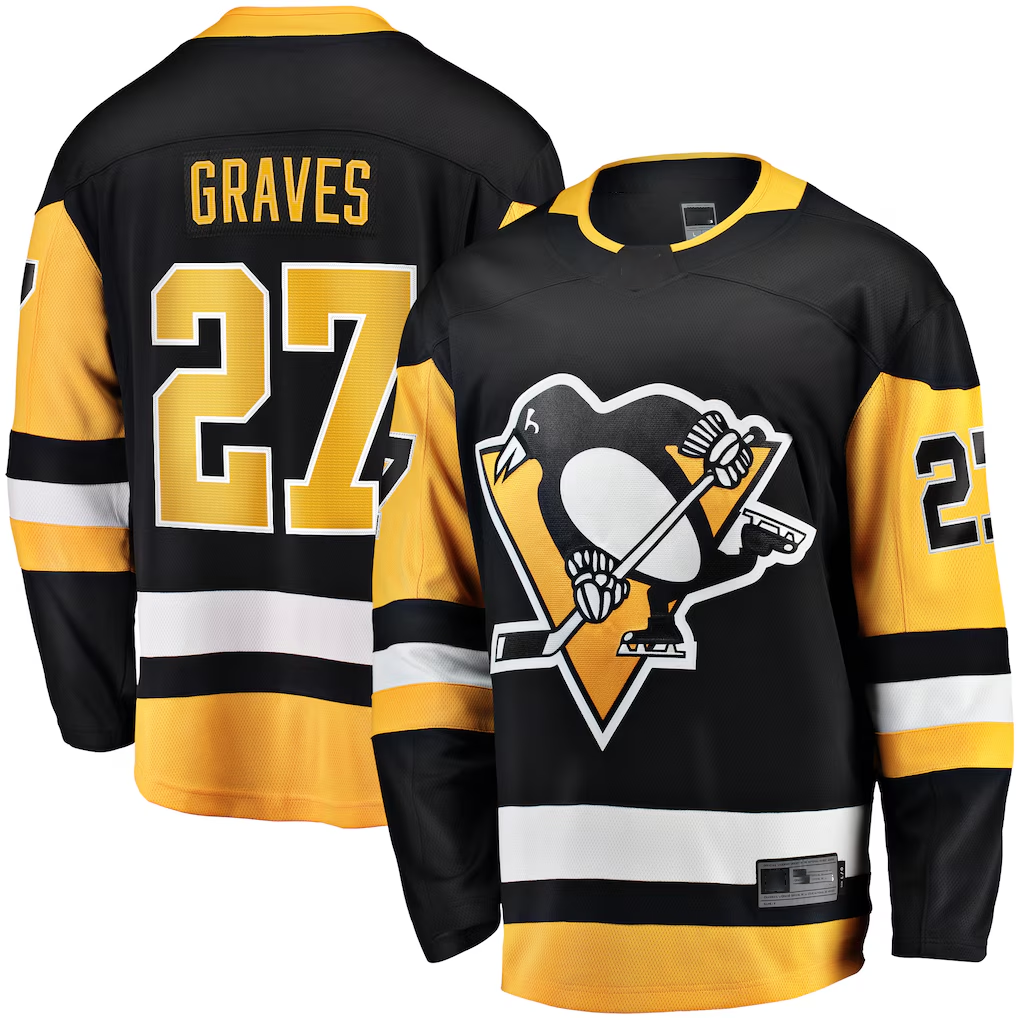 My Store P.Penguins #27 Ryan Graves Black Home Breakaway Jerseys