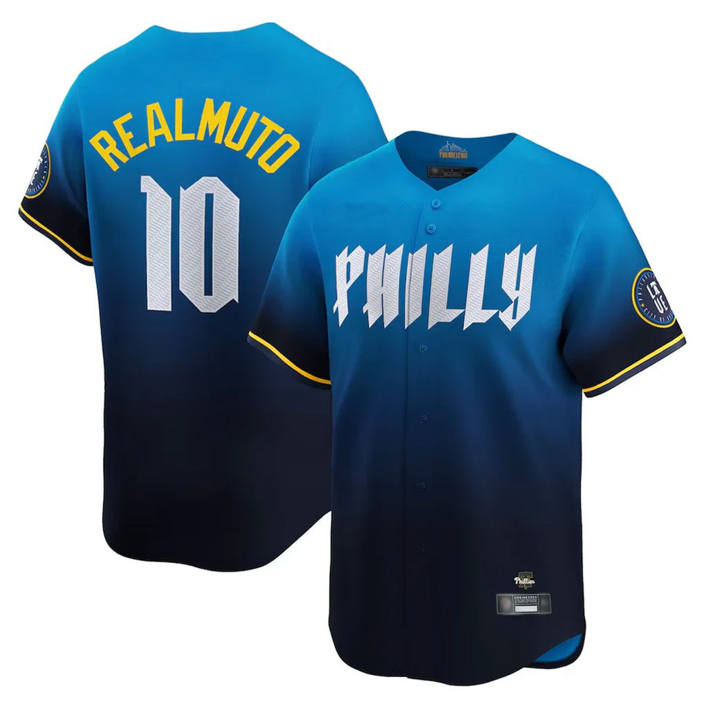 My Store P.Phillies #10 J.T. Realmuto Player Blue City Connect Home Limited Stitched Jerseys
