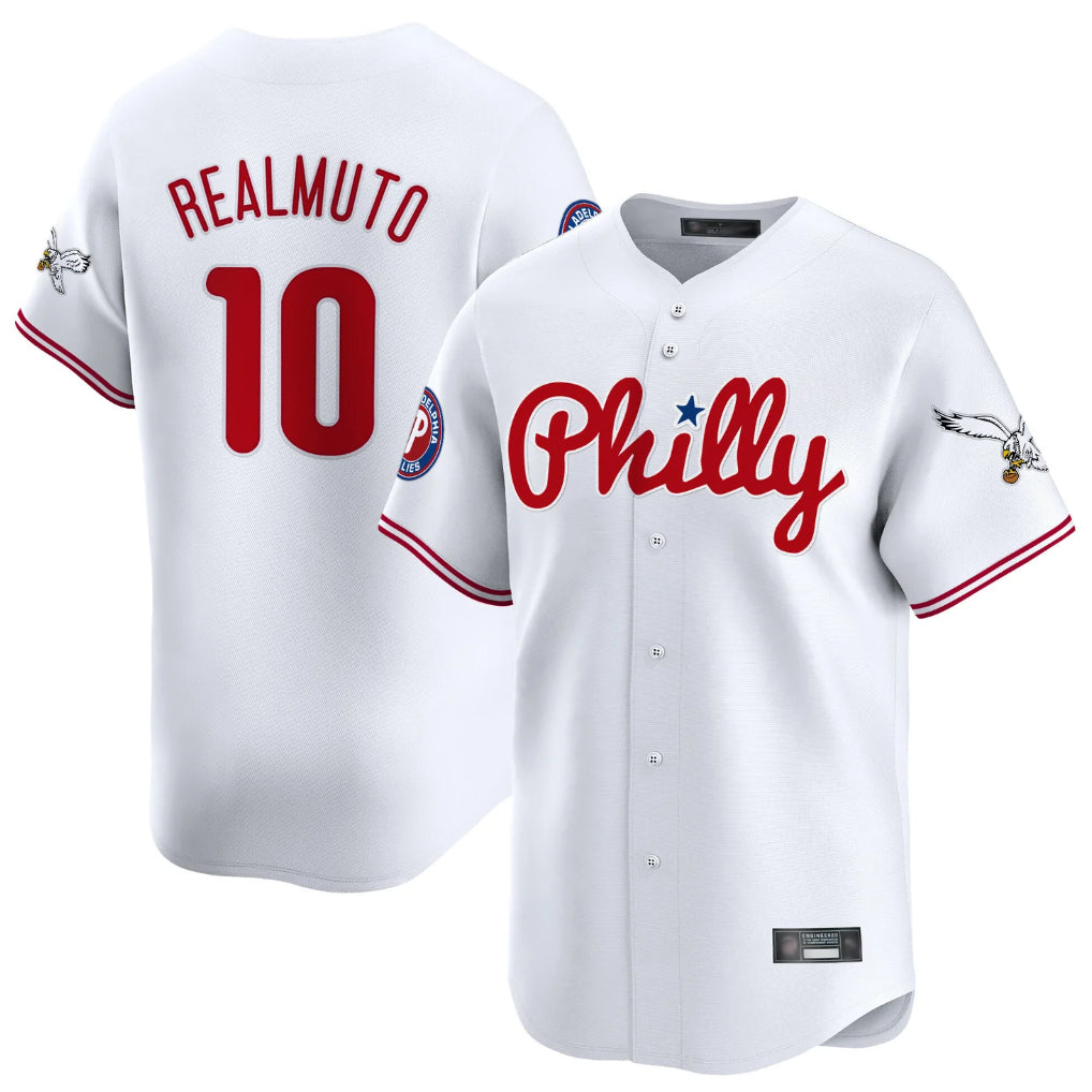 My Store P.Phillies #10 J.T. Realmuto Player White Phillies & Eagles Vapor Premier Limited Stitched Jerseys