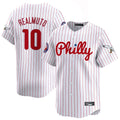 My Store P.Phillies #10 J.T. Realmuto Player White Pinstripe Phillies & Eagles Vapor Premier Limited Stitched Jerseys