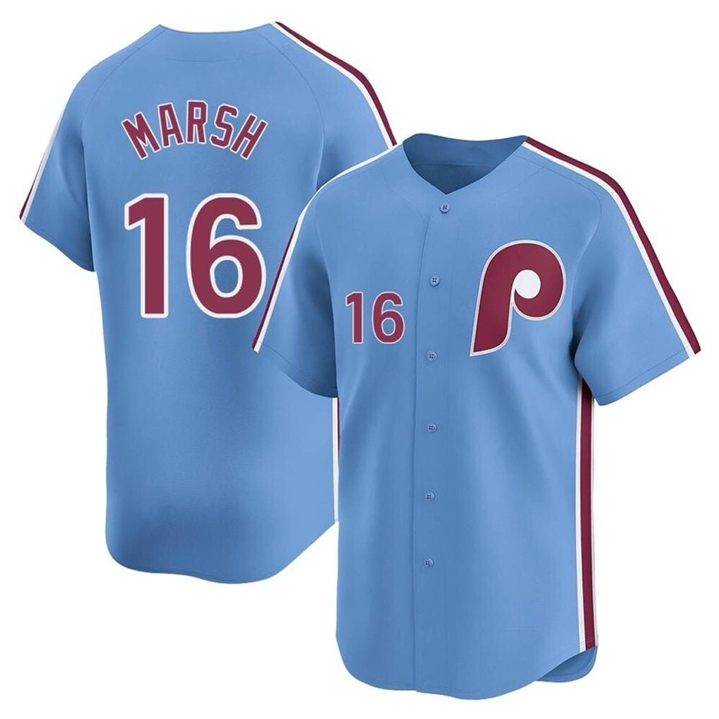 My Store  P.Phillies #16 Brandon Marsh Player Light Blue Game Stitched Jerseys