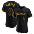 My Store P.Phillies #3 Bryce Harper Player Black Snake Skin City Home Limited Elite Stitched Jerseys