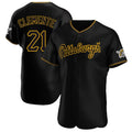 My Store P.Pirates #21 Roberto Clemente Player Black Home Limited Elite Stitched Jerseys