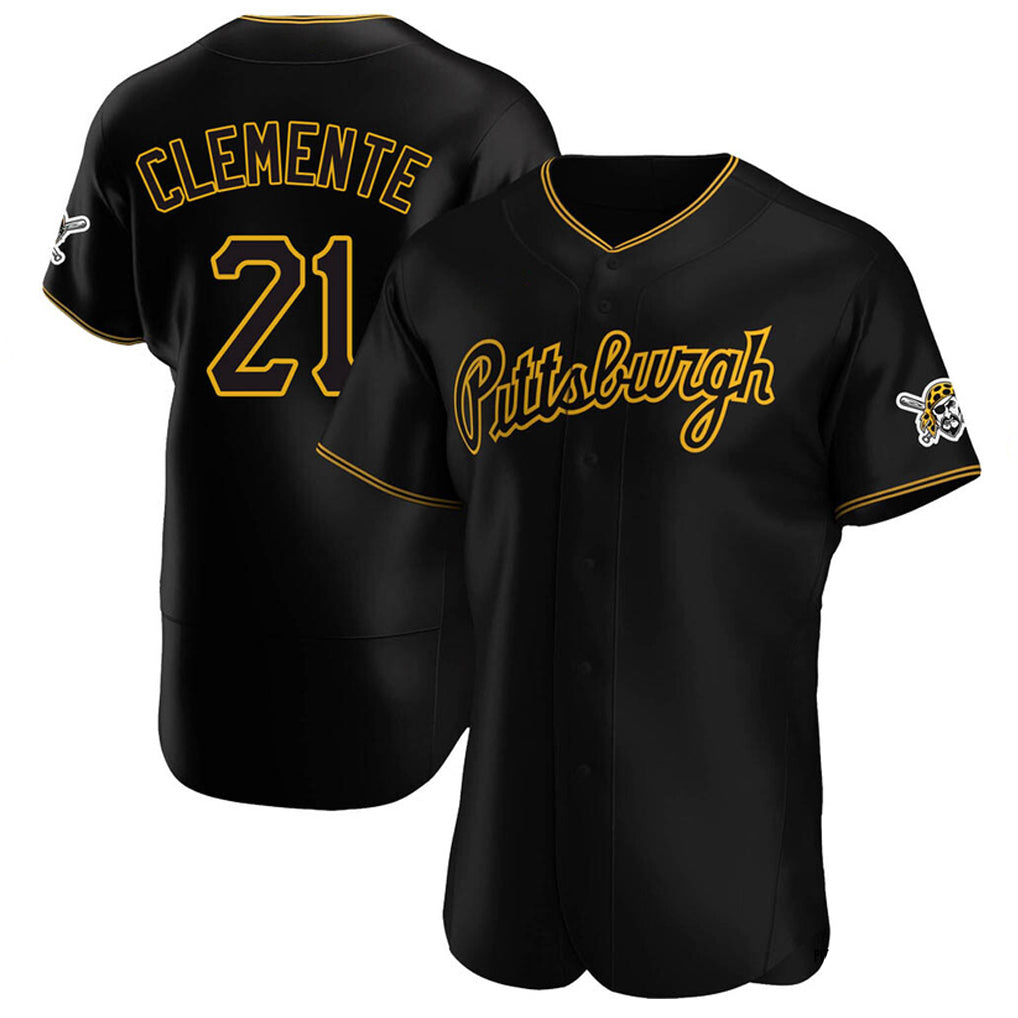 My Store P.Pirates #21 Roberto Clemente Player Black Home Limited Elite Stitched Jerseys