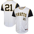 My Store P.Pirates #21 Roberto Clemente Player White Throwback Cooperstown Collection Limited Stitched Jerseys