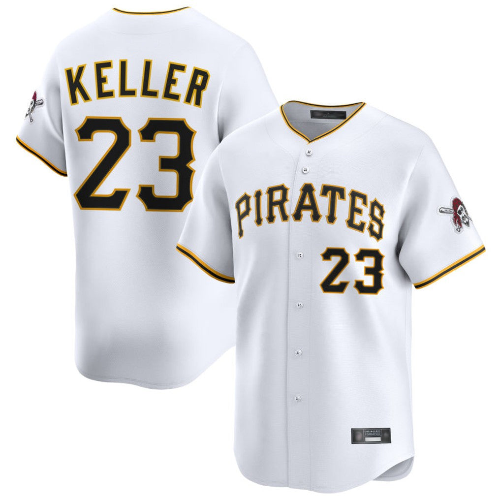 My Store P.Pirates #23 Mitch Keller Player White Home Limited Stitched Jerseys