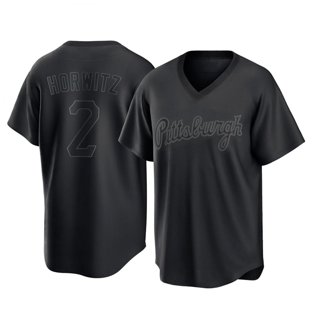 My Store P.Pirates #2 Spencer Horwitz Player Black Fashion Home Game Stitched Jerseys