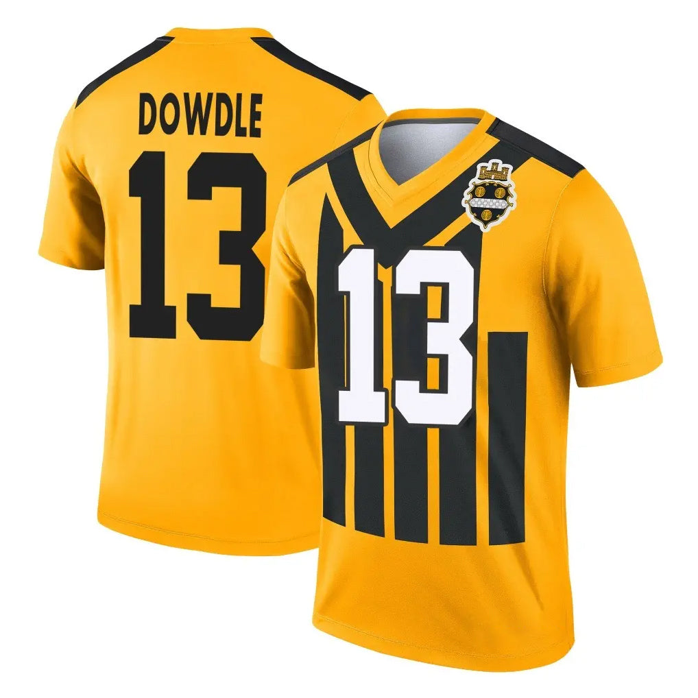 My Store P.Steelers #13 Rico Dowdle Player Gold Legend Limited 1933 Throwback Performance Home Game Stitched Jerseys