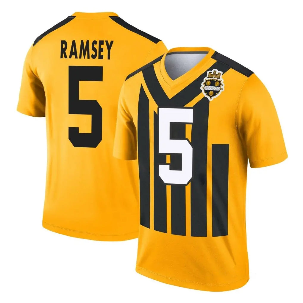 My Store P.Steelers #5 Jalen Ramsey Player Gold Legend Limited 1933 Throwback Performance Home Game Stitched Jerseys
