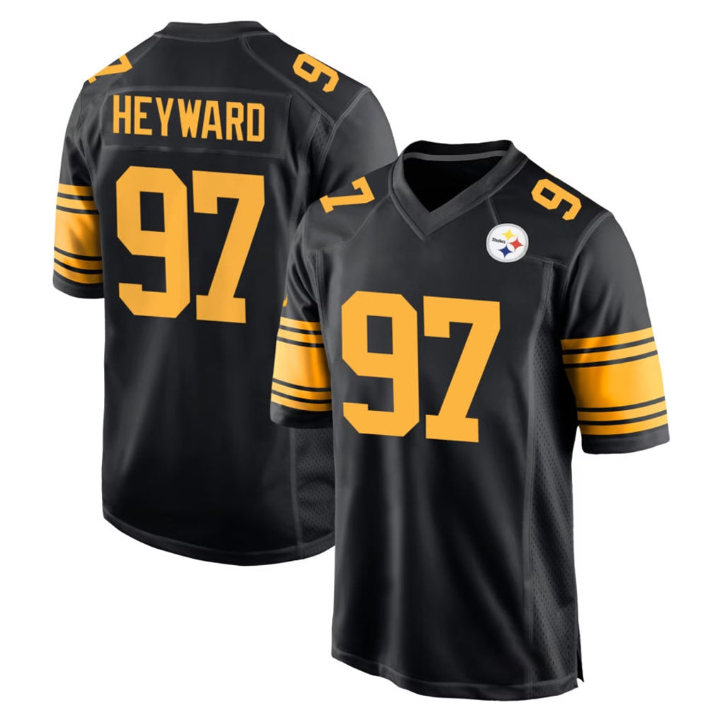 My Store P.Steelers #97 Cameron Heyward Player Black Color Rush Home Game Stitched Jerseys