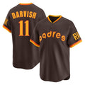 My Store S.Diego Padres #11 Yu Darvish Player Brown Home Cooperstown Collection Replica Game Stitched Jerseys