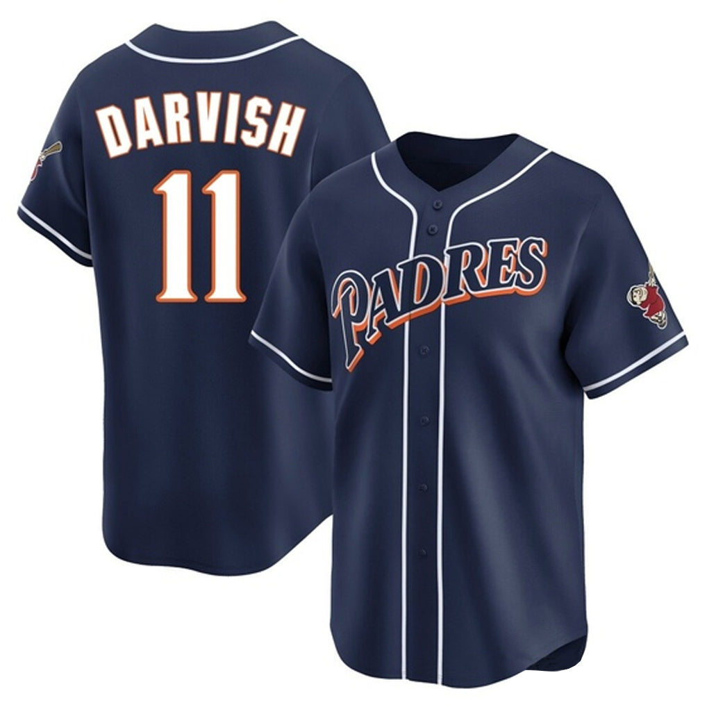 My Store S.Diego Padres #11 Yu Darvish Player Navy Cooperstown Collection Limited Home Stitched Jerseys