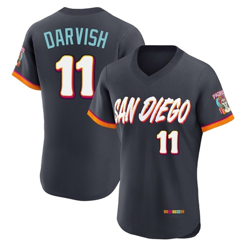 My Store S.Diego Padres #11 Yu Darvish Player Obsidian 2026 City Connect Home Elite T-shirt Stitched Jerseys
