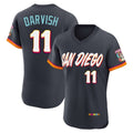 My Store S.Diego Padres #11 Yu Darvish Player Obsidian 2026 City Connect Home Elite T-shirt Stitched Jerseys