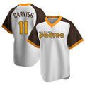 My Store S.Diego Padres #11 Yu Darvish Player White Home Cooperstown Collection Replica Game Stitched Jerseys
