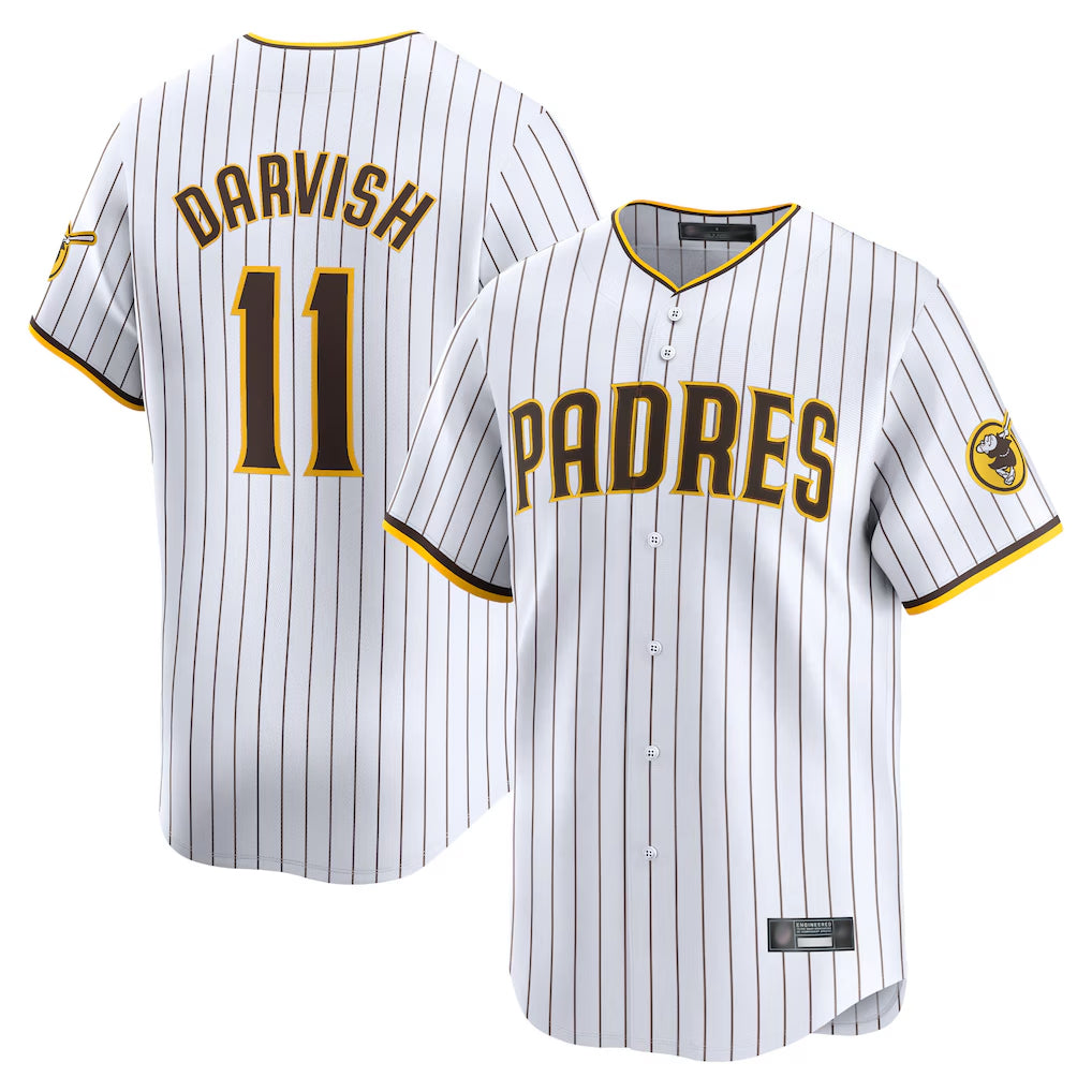 My Store S.Diego Padres #11 Yu Darvish Player White Home Limited Stitched Jerseys