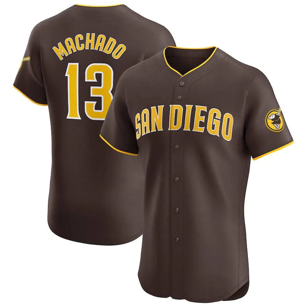 My Store S.Diego Padres #13 Manny Machado Player Brown Home Limited Elite Stitched Jerseys