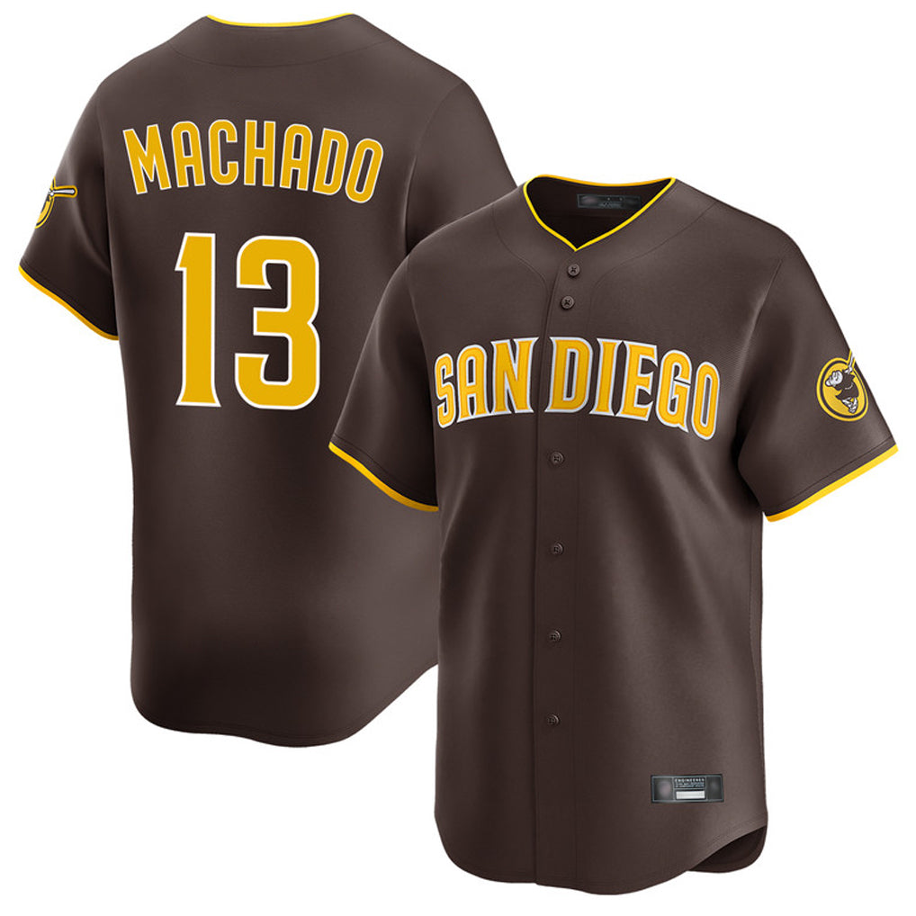 My Store S.Diego Padres #13 Manny Machado Player Brown Home Limited Stitched Jerseys