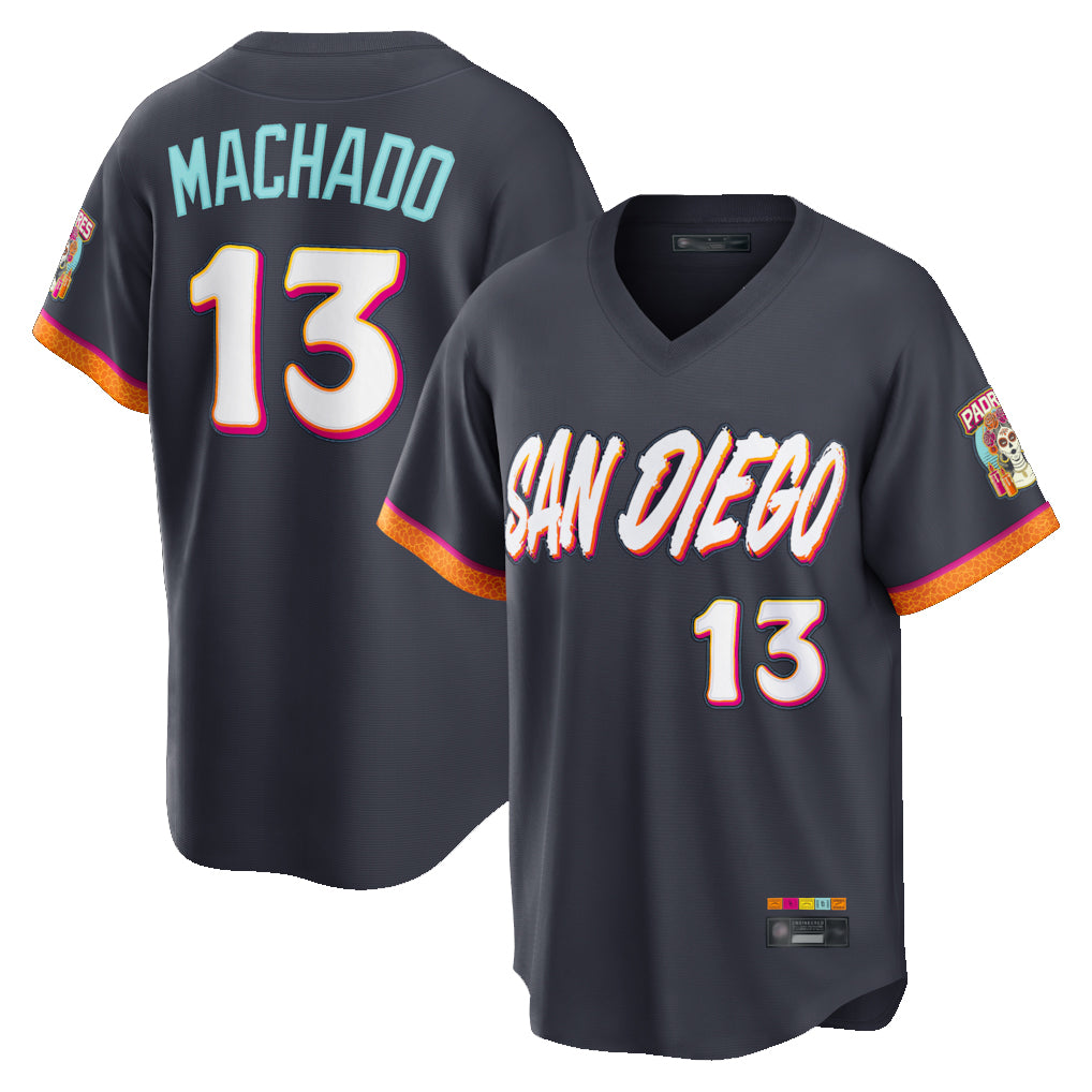 My Store S.Diego Padres #13 Manny Machado Player Obsidian 2026 City Connect Home Game T-shirt Stitched Jerseys
