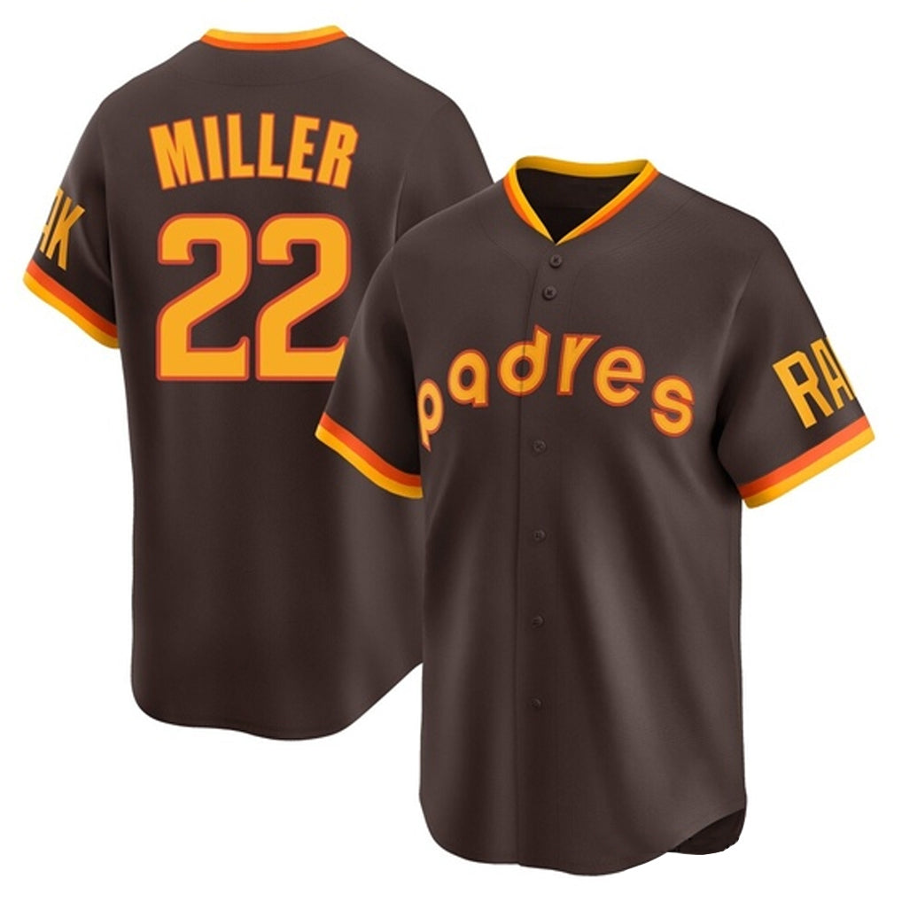 My Store S.Diego Padres #22 Mason Miller Player Brown Home Cooperstown Collection Replica Game Stitched Jerseys