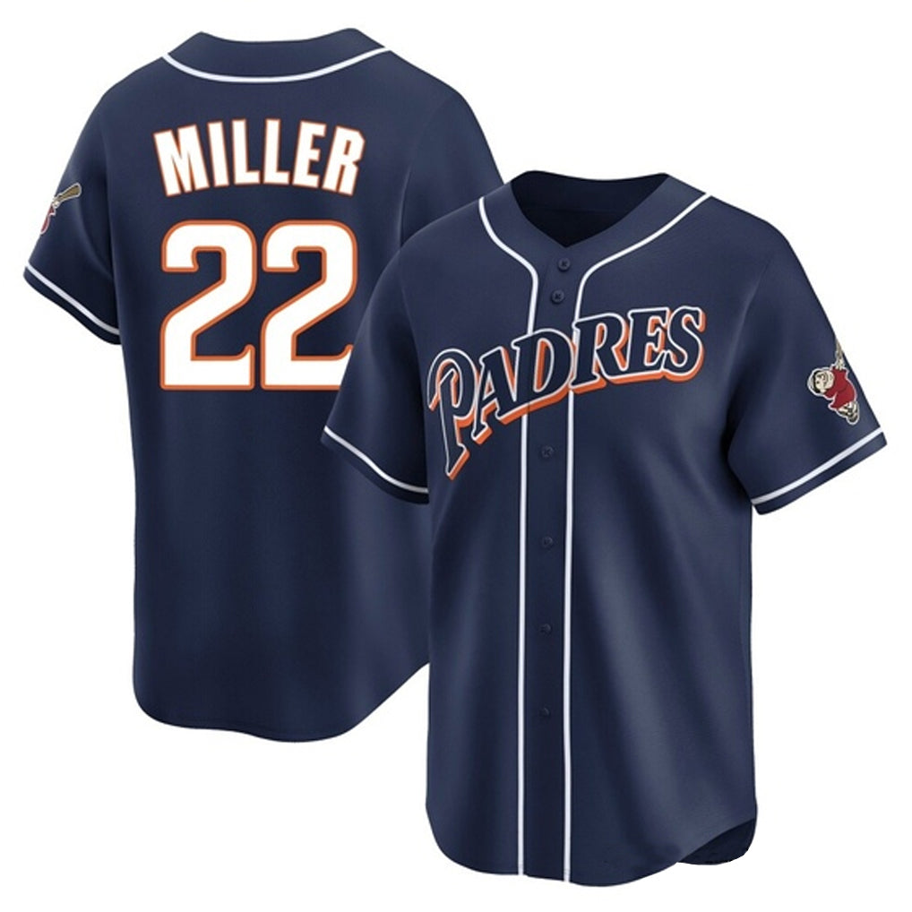 My Store S.Diego Padres #22 Mason Miller Player Navy Cooperstown Collection Limited Home Stitched Jerseys