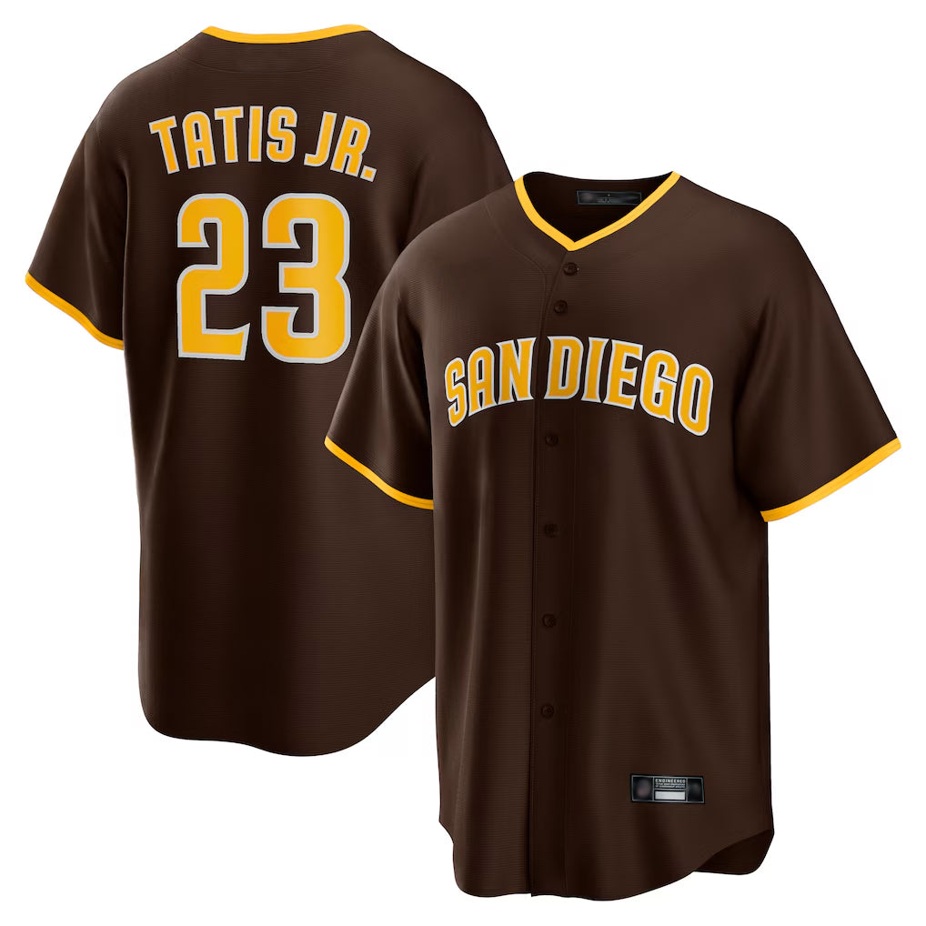 My Store S.Diego Padres #23 Fernando Tatis Jr Player Brown Alternate Replica Game Stitched Jerseys