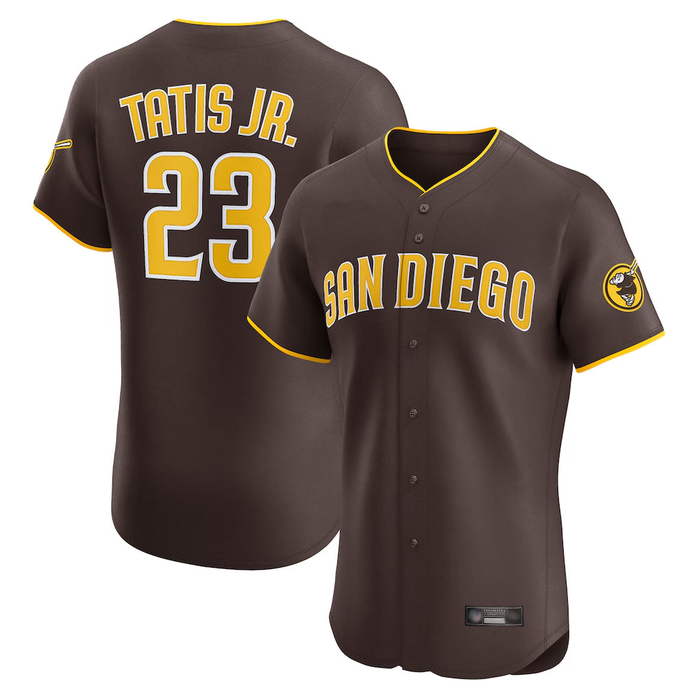 My Store S.Diego Padres #23 Fernando Tatis Jr Player Brown Home Limited Elite Stitched Jerseys