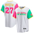 My Store S.Diego Padres #27 Nick Pivetta Player White City Connect Home Game Stitched Jerseys