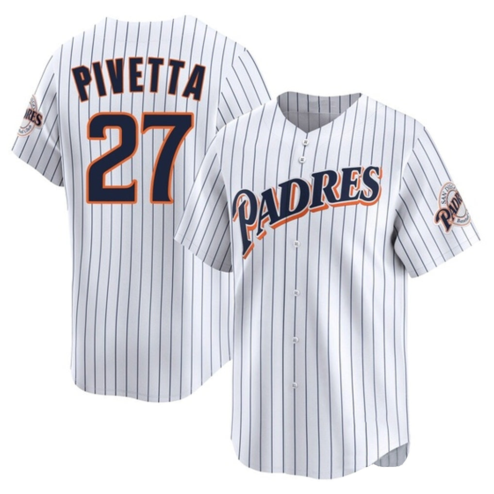My Store S.Diego Padres #27 Nick Pivetta Player White Cooperstown Collection Limited Home Stitched Jerseys