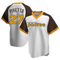 My Store S.Diego Padres #27 Nick Pivetta Player White Home Cooperstown Collection Replica Game Stitched Jerseys