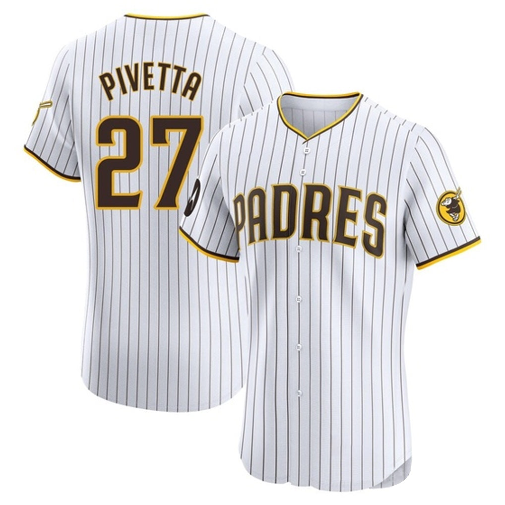 My Store S.Diego Padres #27 Nick Pivetta Player White Home Limited Elite Stitched Jerseys