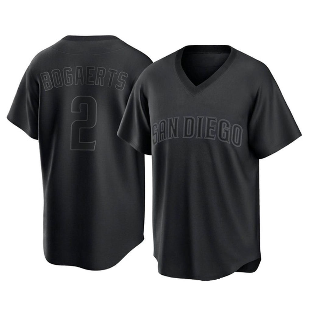 My Store S.Diego Padres #2 Xander Bogaerts Player Black Pitch Fashion Game T-shirt Stitched Jerseys