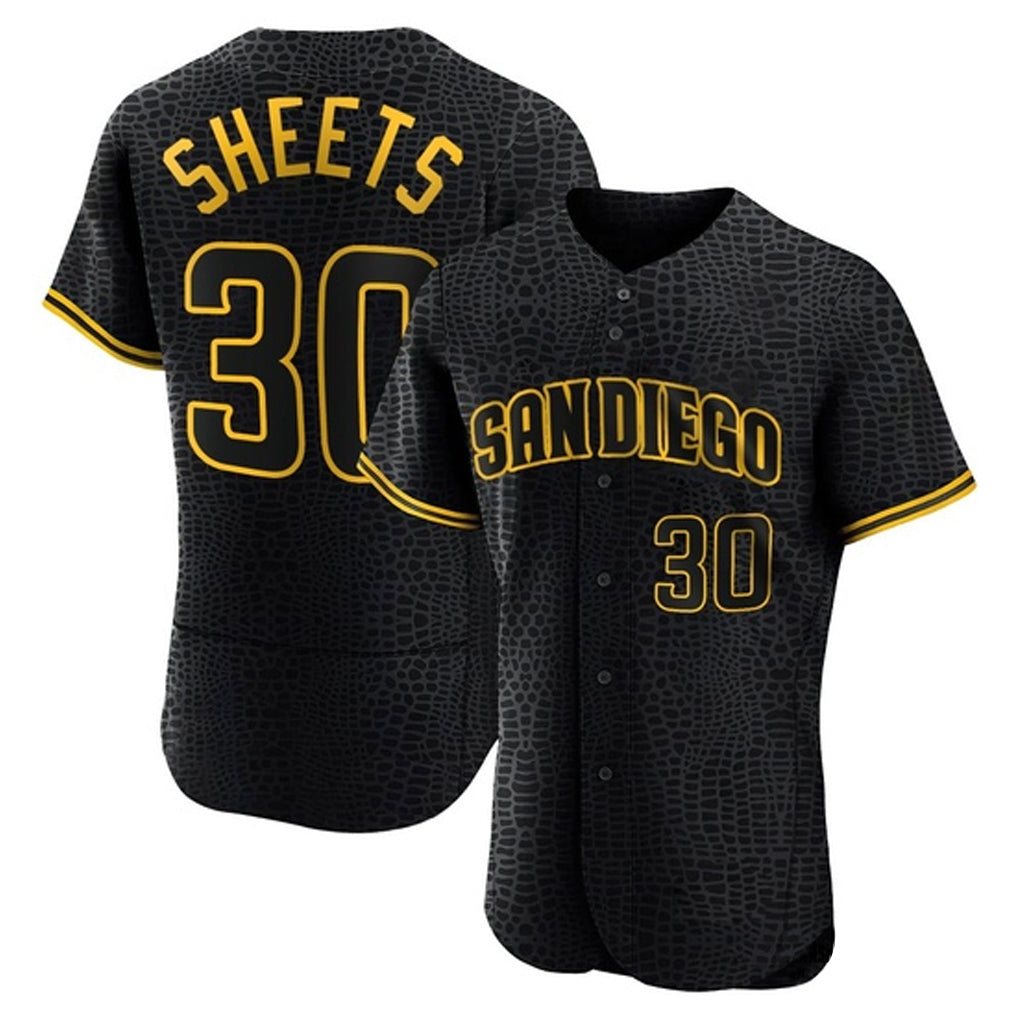 My Store S.Diego Padres #30 Gavin Sheets Player Black Snake Skin City Home Limited Elite Stitched Jerseys