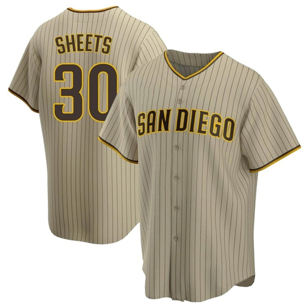 My Store S.Diego Padres #30 Gavin Sheets Player Khaki Home Game Stitched Jerseys