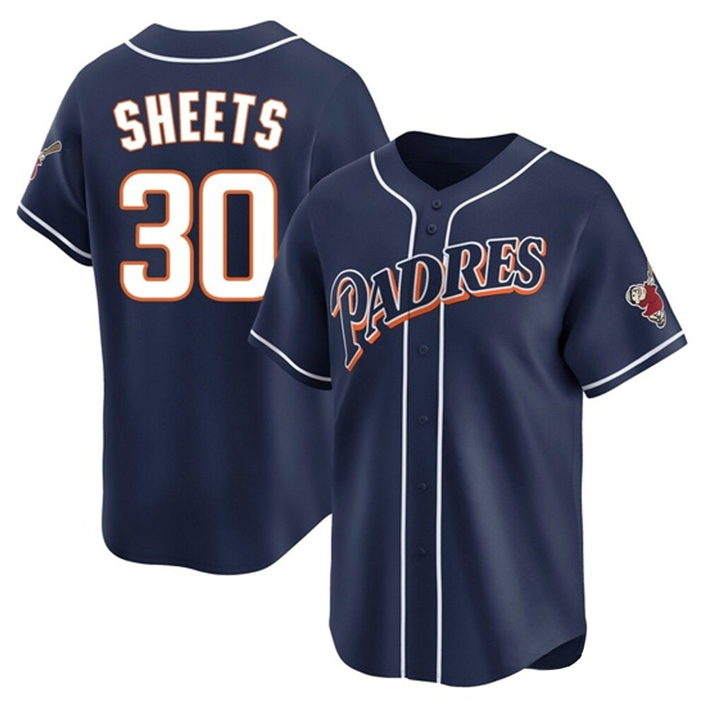 My Store S.Diego Padres #30 Gavin Sheets Player Navy Cooperstown Collection Limited Home Stitched Jerseys