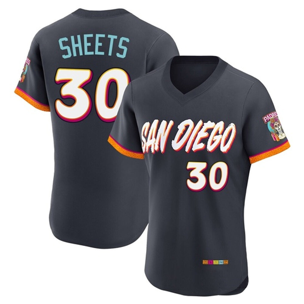 My Store S.Diego Padres #30 Gavin Sheets Player Obsidian 2026 City Connect Home Limited Elite T-shirt Stitched Jerseys