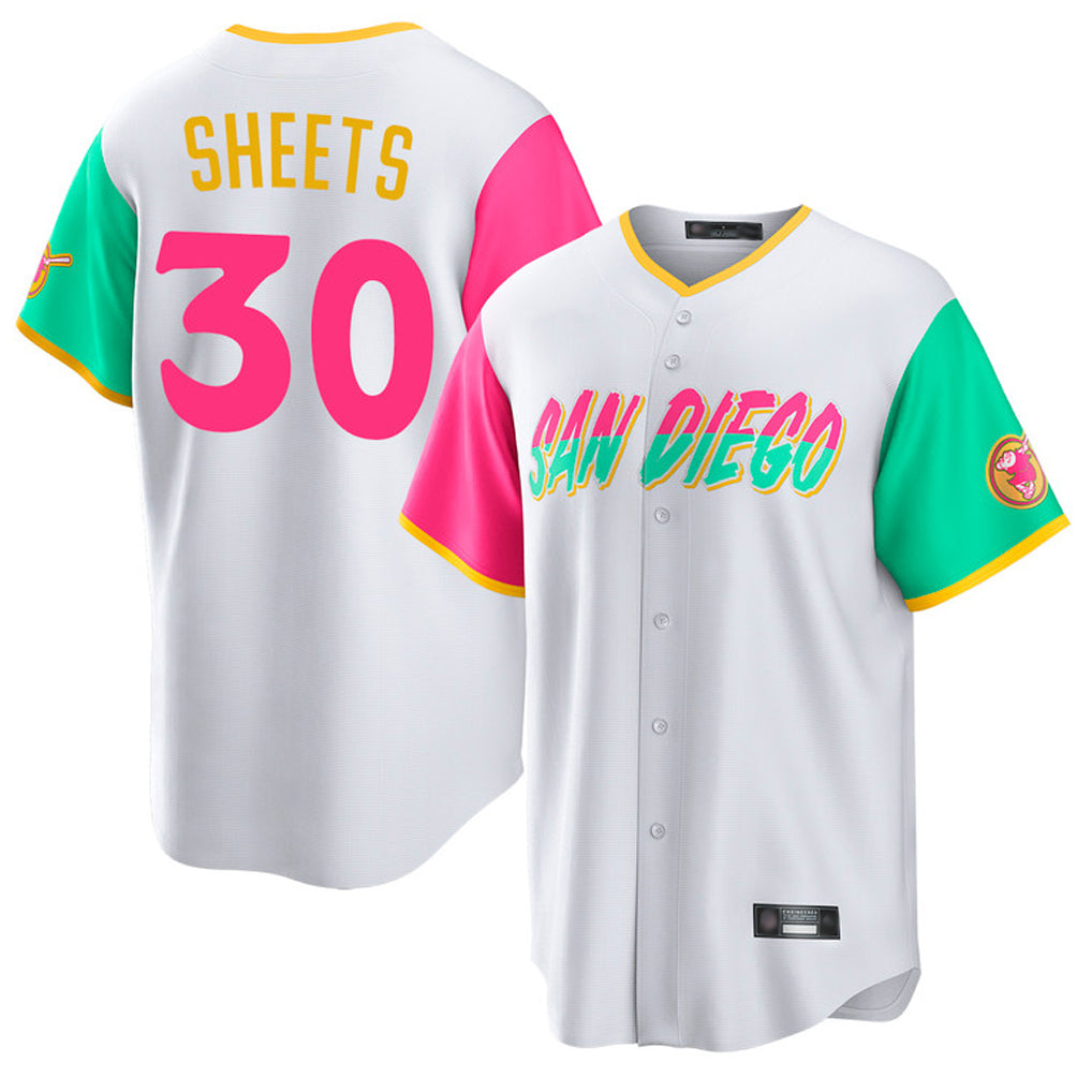 My Store S.Diego Padres #30 Gavin Sheets Player White City Connect Home Game Stitched Jerseys